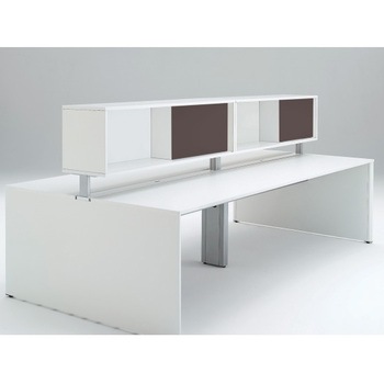 インターリンクR フロントキャビネット オープンタイプ(両面タイプ用) ロータイプ W1400 布地FR<配送時組立サービス付> イトーキ