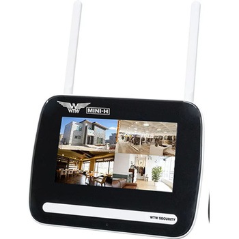 防犯カメラ 無線式 7インチモニター一体型 5GHz帯Wi-Fi対応 NVR 4chモデル 保証期間1年 塚本無線