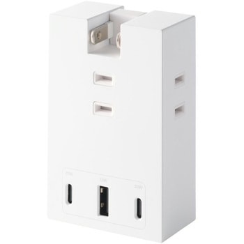 USBタップ USB-C×2 USB-A×1 AC×3 20W 直挿し 180度スイング エレコム