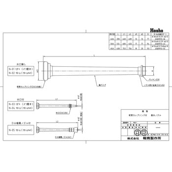 散水ノズル(水口付 みがき仕上げ)0．7MPa 報商製作所