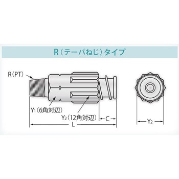 セルフット口金具 R(テーパネジタイプ)(加圧前ホース 取り外し可能タイプ SPLシリーズ用) BRIDGESTONE(ブリヂストン)
