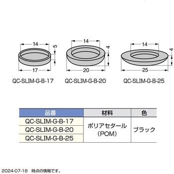 金属パイプ脚用グライド 薄型タイプ 耐候仕様 - LAMP(スガツネ工業)