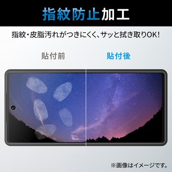 Google Pixel 6a フィルム アンチグレア 衝撃吸収 フルカバー 指紋防止 指紋認証対応 反射防止 マット エレコム