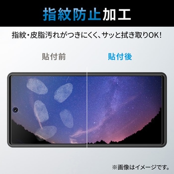 Google Pixel 6a ガラスフィルム 高透明 ブルーライトカット 硬度10H 指紋防止 傷防止 指紋認証対応 エレコム