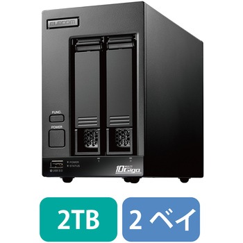 NAS Windows Server IoT 2022 for Storage搭載 Atom 2ベイデスクトップ ワークグループ エレコム