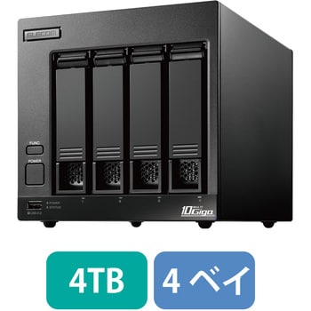 NSB-74D04TS22 NAS Windows Server IoT 2022 for Storage搭載 Atom 4ベイデスクトップ  スタンダード 1個 エレコム 【通販モノタロウ】