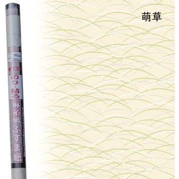 のりで貼る麻糸風ふすま紙 菊池襖紙工場