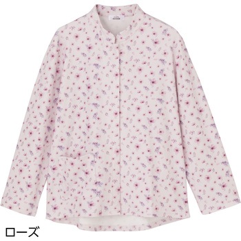 822392 微起毛スナップ釦前開きTシャツ ケアファッション