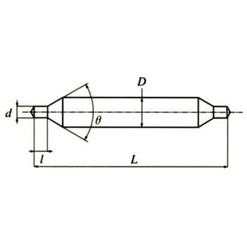 CE-SL L100 3.0×60°×8.0 ロングシャンク強ねじれ溝A形60°センタ穴