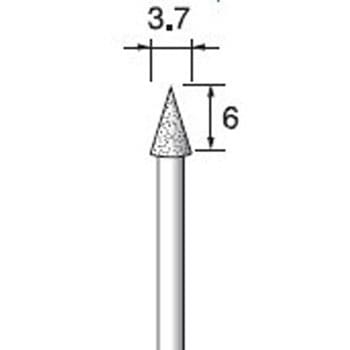 電着ダイタモンドバート#140 Φ3.7X6 Φ2.34軸 アルゴファイルジャパン