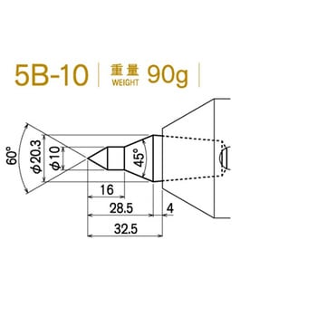センターヘッド M.T. No.5用 SH5シリーズ カブト工業