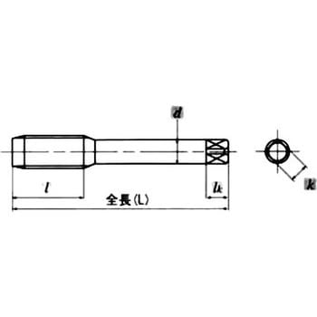 PF 1/8 -28 管用平行ねじ用ハンドタップ PF 1本 ヤマワ(YAMAWA) 【通販