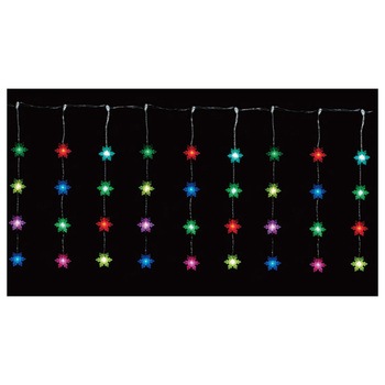 LED20連ミニスノーフレイクカーテンライト 屋外使用可 38-60-1シリーズ アズワン
