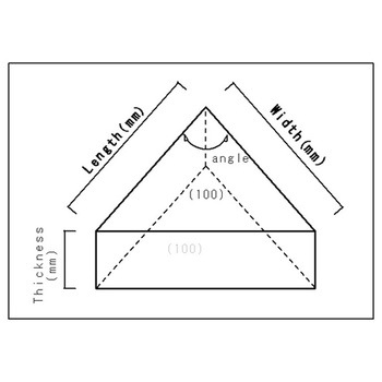 単結晶ダイヤモンド ダイヤモンド工具用途 DE-T<上下面 100 > 3×3×1.2mm CMMT40AA-303012シリーズ DIAMOND ELEMENTS