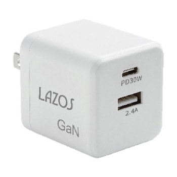 窒化ガリウムAC充電器 2口 C PD +Aポート 6個セット L-AC-Gシリーズ - Lazos