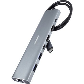 7 in1 USB Type-C コンパクトドッキングステーション グリーンハウス