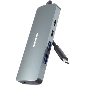 5 in1 USB Type-C コンパクトドッキングステーション グリーンハウス