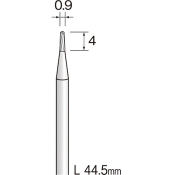 超硬カッター 軸径2.34mm スパイラルカット Minimo