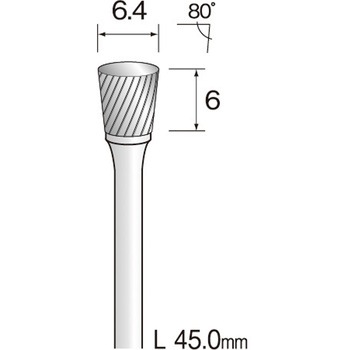 超硬カッター 軸径3mm スパイラルカット Minimo