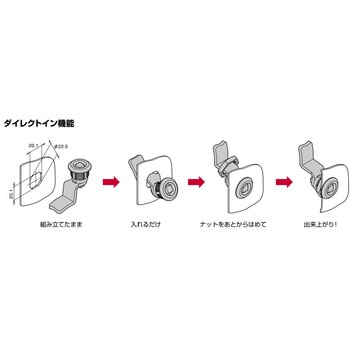 (140200057)200-9003ポリアミドクオーターターン用ハウジング LAMP(スガツネ工業)