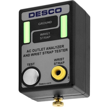 ACコンセントテスター & リストストラップチェッカー 100-120VAC DESCO