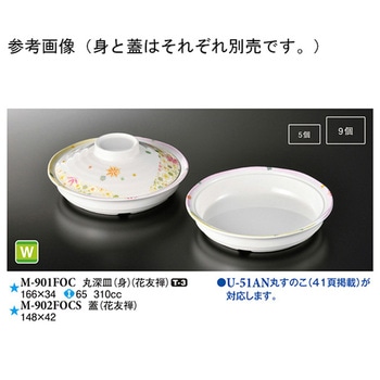 丸深皿 蓋 花友禅 M-902FOCSシリーズ スリーライン