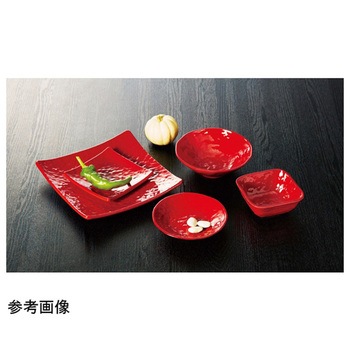 角小鉢 紅釉 M-487BYUシリーズ スリーライン