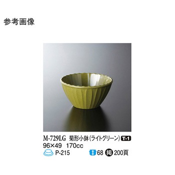 菊形小鉢 ライトグリーン スリーライン