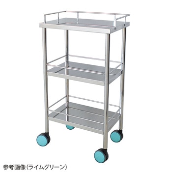 ステンレスワゴン 天板三方柵付 3段 完成品 OA-15Pシリーズ - スギモト産業