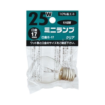 白熱電球 ミニランプ S35110Vシリーズ - 東京メタル