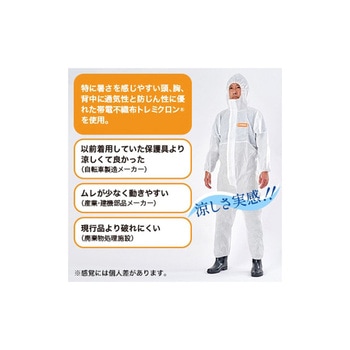 化学防護服 LIVMOA(R)2000 高通気スタンダード E-01-002シリーズ アズワン