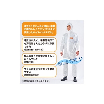 化学防護服 LIVMOA(R)3000 高通気ハイスペック A-01-001シリーズ アズワン