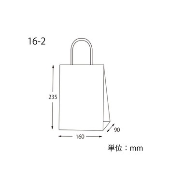 手提げ紙袋 スムースバッグ 未晒無地 25枚入 HEIKO