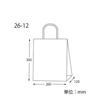 手提げ紙袋 スムースバッグ 未晒無地 25枚入 HEIKO