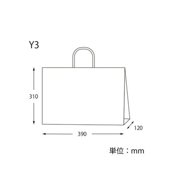 手提げ紙袋 スムースバッグ 未晒無地 25枚入 HEIKO