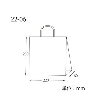 手提げ紙袋 スムースバッグ 未晒無地 25枚入 HEIKO