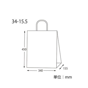 手提げ紙袋 スムースバッグ 未晒無地 25枚入 HEIKO