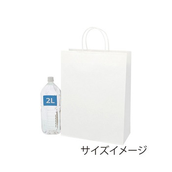手提げ紙袋 スムースバッグ 白無地 25枚入 HEIKO