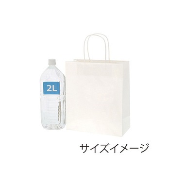 手提げ紙袋 スムースバッグ 白無地 25枚入 HEIKO