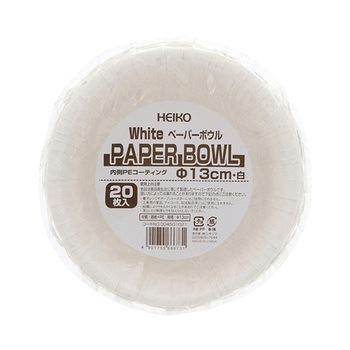 食品容器 白ペーパーボウル 20個入 HEIKO