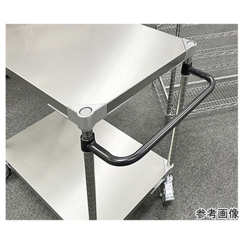 ステンレスシェルフワゴン60×76cm 3段キャスター H700mm 取っ手付き TSSW3-60767シリーズ アイ・エル・シー