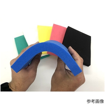 硬質カラースポンジ 発泡ポリエチレン 青 粘着付き イノアック