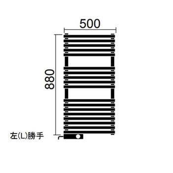 タオルウォーマー標準取付仕様 880mm スイッチ左側 TSNR030Lシリーズ RELIANCE(リラインス)
