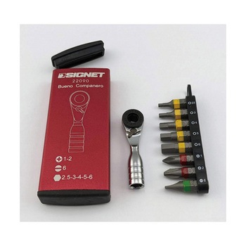 ウルトラショートミニラチェセット ギア数52 全長52mm ビット8個付き SIGNET(シグネット)