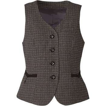 ENJOY ベスト TWEEDY CHECK ブラック EAV684シリーズ カーシーカシマ