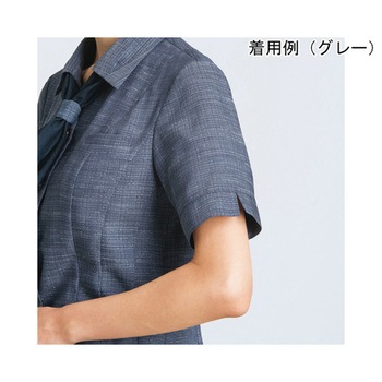ENJOY オーバーブラウス 美スラッとSuitsAg ネイビー ESA663シリーズ カーシーカシマ