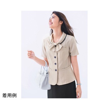 ENJOY オーバーブラウス PURETWEED ベージュ ESA704シリーズ カーシーカシマ