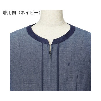ENJOY フリル付半袖オーバーブラウス ライトグレー ESA890シリーズ カーシーカシマ