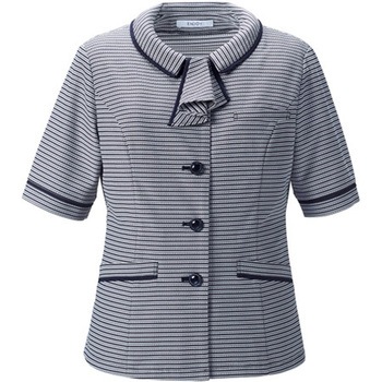 ENJOY オーバーブラウス ネイビーボーダー ESA893シリーズ カーシーカシマ