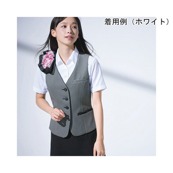 ENJOY シャツブラウス Softkarseystretch ホワイト ESB405シリーズ カーシーカシマ